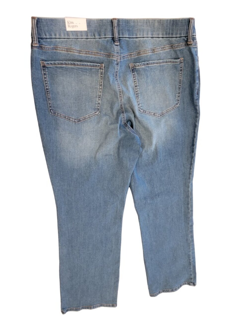 Kim Rogers Pull On Bootcut Tummy Control Herrin Wash Blue Jeans - Picture 3 of 11